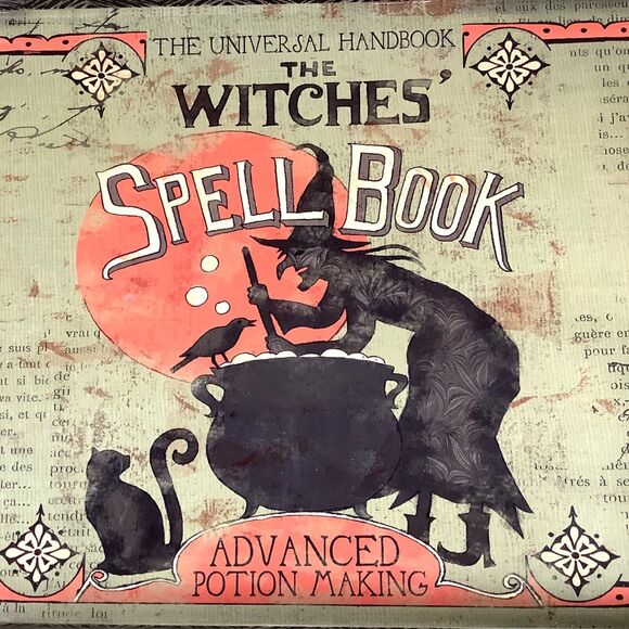 Lori Siebert Creative Co-op The Witches’ Spell Book Tray/Platter 18”W Halloween - Picture 3 of 11